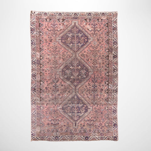 Hand Knotted Persian Vintage Shirazi Rug 245 x 155cm