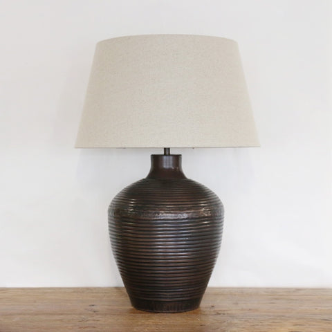 Marrakesh Lamp Base in Black Antique