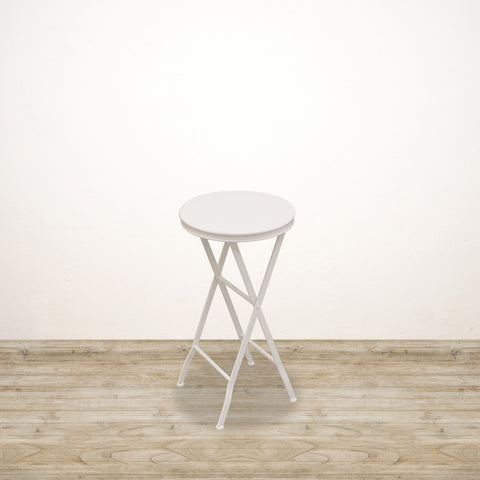 Petite Metal Occasional Table in White