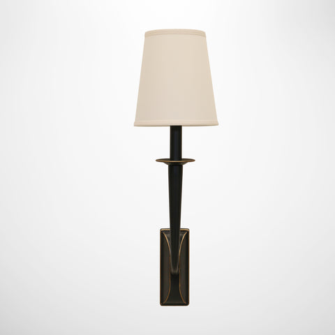 Manhattan Wall Sconce in Dark Charcoal with Shade
