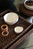 Bermuda Tray in Walnut Rattan - Small