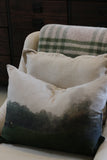 Wool Hex Check Throw in Olive