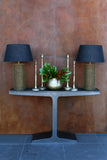 Luggate Steel & Black Marble T Console