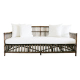 Bermuda Three Seater Couch in Walnut Rattan