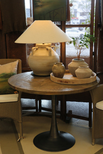 Cairo Sunburst Parquet Top Dining Table