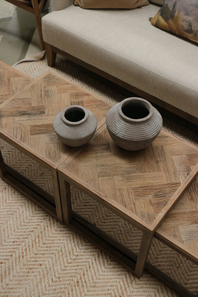 Triplette Coffee Table Set of 3 in Weathered Oak