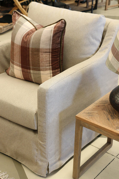 Sussex Armchair in Oatmeal Tweed