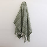 Wool Fair Isle Throw in Sage