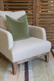 Multi Stripe Cotton & Jute Rug in Peach Green and Blue