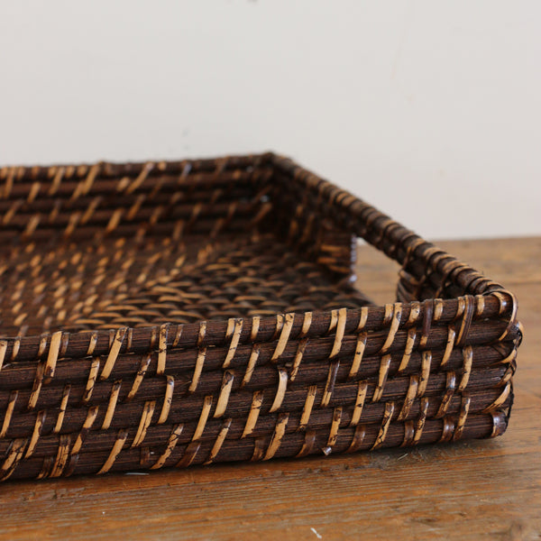 Bermuda Trays in Walnut Rattan - Large