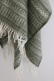 Wool Fair Isle Throw in Sage