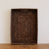 Bermuda Tray in Walnut Rattan - Small