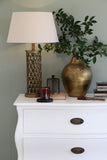 Honeycomb Lampbase Antique Brass Finish