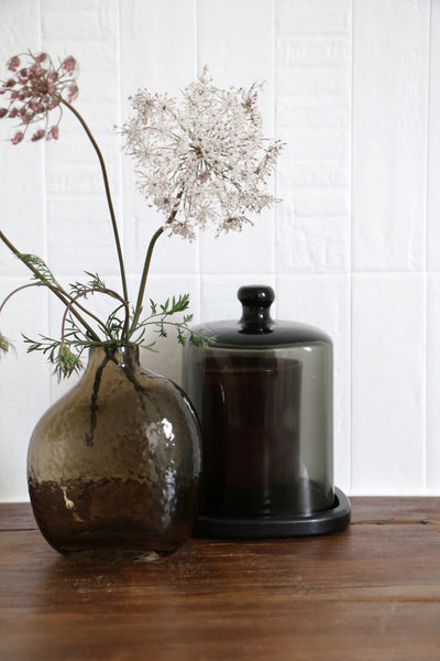 Amber Hand blown Glass Vase