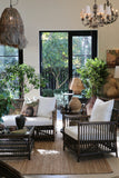 Bermuda Coffee Table in Walnut Rattan