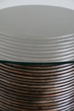 Bermuda Dining Table In Rattan With Glass Top