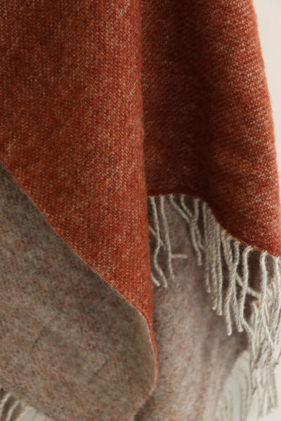 Wool Dartmoor Throw in Ketchup