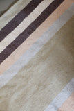 Multi Stripe Cotton & Jute Rug in Peach Green and Blue