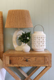 Italia Riviera Bedside Table with Cross Legs in Natural