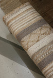 Calypso Ottoman in Woven Jute & Cotton
