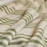 Wool Hex Check Throw in Olive