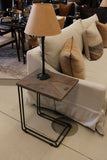 Sofa Table in Recycled Pine  with Metal Base