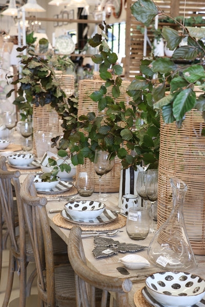 Loire Extension Trestle Dining Table in White Washed Pine