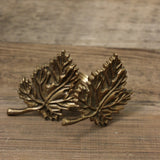 Feuille Napkin Ring in Antique Brass Finish