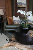 Otago Green Leather Sofa