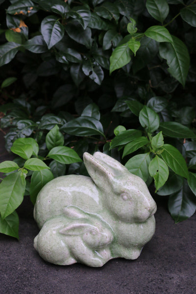 Rabbits in Moss Green