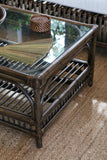 Bermuda Coffee Table in Walnut Rattan