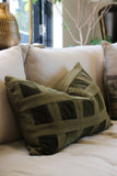 Emerald Velvet Checker Cushion Cover 30 X 50