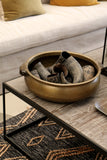 Basque Bowl with Handles in Antique Brass Finish