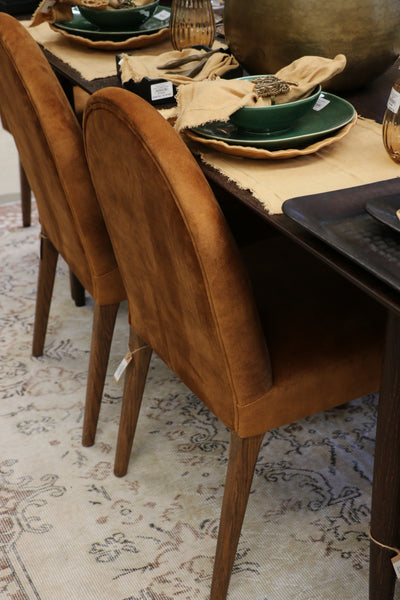Costa Dining Chair in Cognac Velvet
