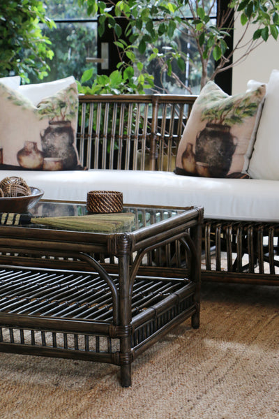 Bermuda Coffee Table in Walnut Rattan