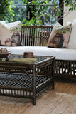 Bermuda Three Seater Couch in Walnut Rattan