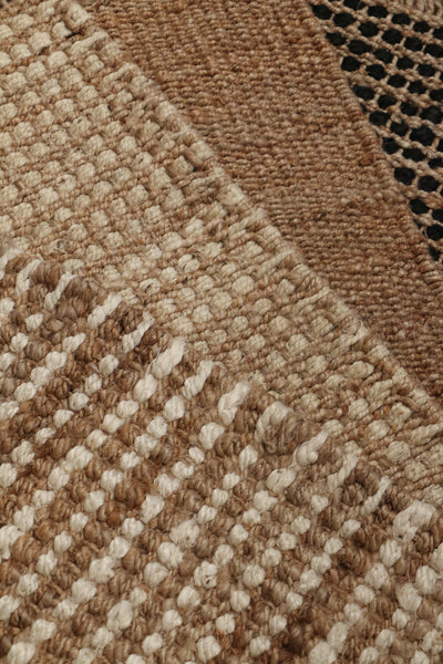 Natural & White Jute Doormat