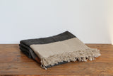 Libeco Throw / Fouta in Black Stripe 110 x 180