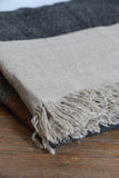 Libeco Throw / Fouta in Black Stripe 110 x 180