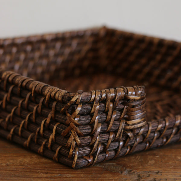 Bermuda Napkin Holder Walnut Rattan