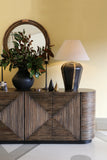 Bermuda Four Door Sideboard Oak & Cane