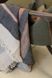 Libeco Throw / Fouta in Black Stripe 110 x 180