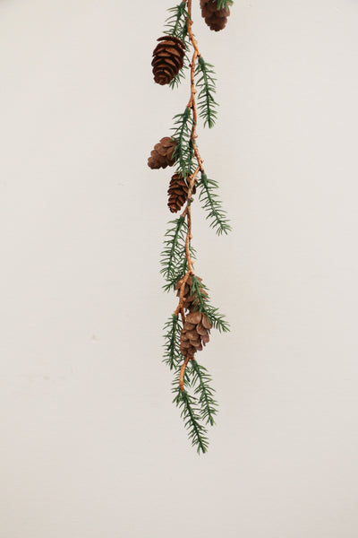 Pinecone Garland with Pine Needles