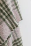 Wool Hex Check Throw in Olive