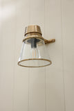 Saville Glass Wall Lamp in Antique Brass