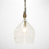 Capri Antique Brass & Glass Hanging Lamp