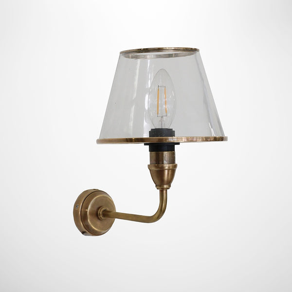 Clara Wall Sconce in Brass & Glass