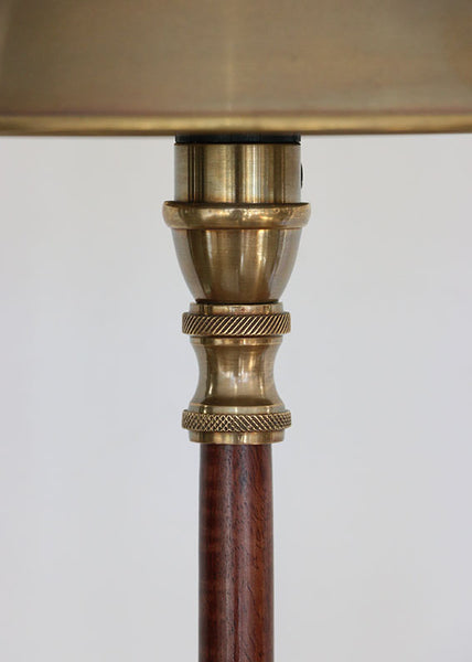 Eliza Brass & Maple Lamp Base with Shade