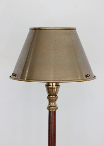 Eliza Brass & Maple Lamp Base with Shade
