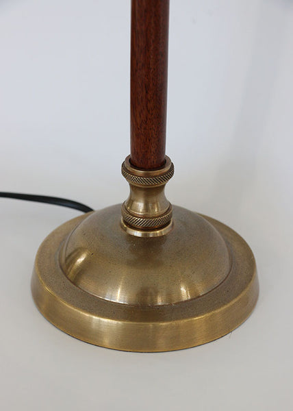 Eliza Brass & Maple Lamp Base with Shade